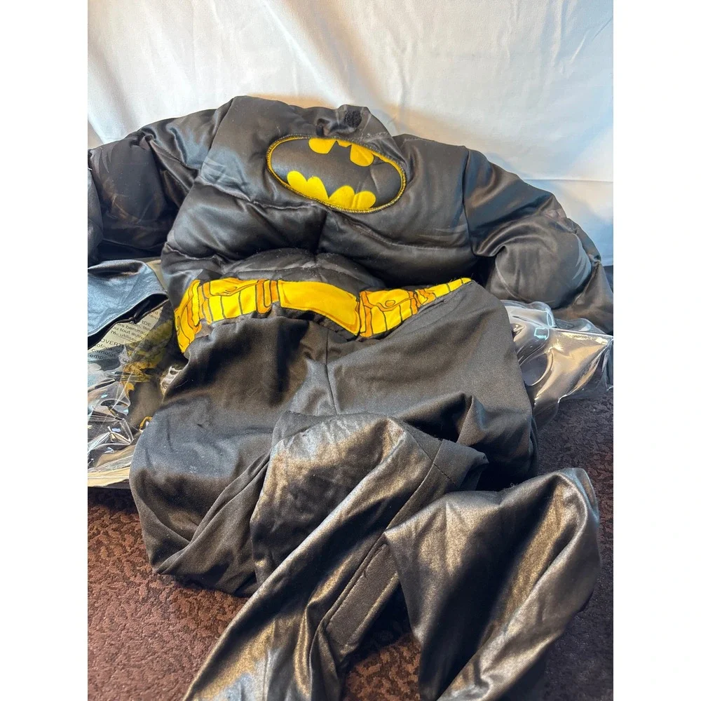 Batman Adaptive Accessible Muscle Costume Kids Size Small 4-6 Black Disguise‎